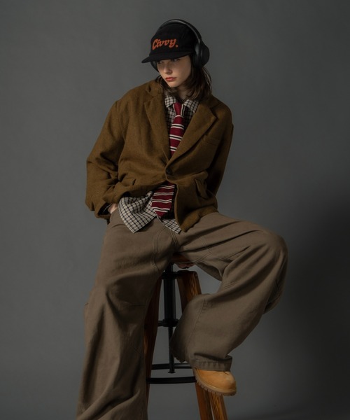 CIVVY.（シヴィ―）の「Felt Jet Cap - フェルトジェットキャップ -（キャップ・メンズ・カーキ/ブラック・FREE）」の6枚目の写真