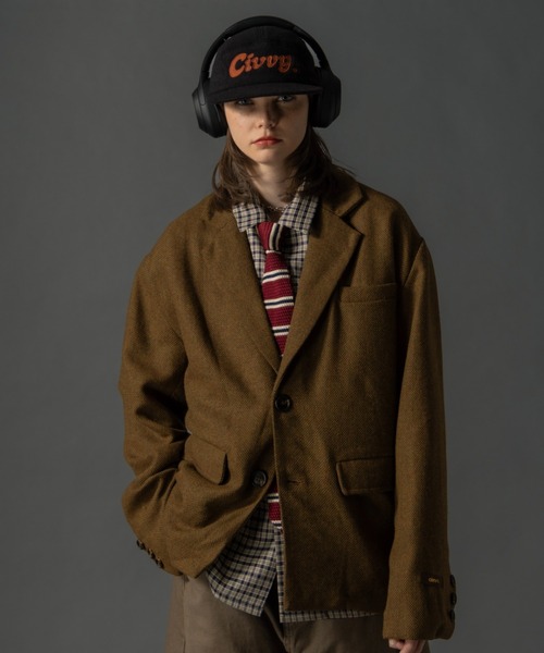 CIVVY.（シヴィ―）の「Felt Jet Cap - フェルトジェットキャップ -（キャップ・メンズ・カーキ/ブラック・FREE）」の4枚目の写真