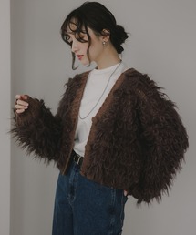 ループヤーン シャギー  カーディガン