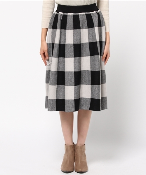OUTLET（アウトレット）の「【Discoat】アンチピリングニットフレアSK（スカート・レディース・ボルドー/ブラック/グレー・LARGE/MEDIUM）」の4枚目の写真