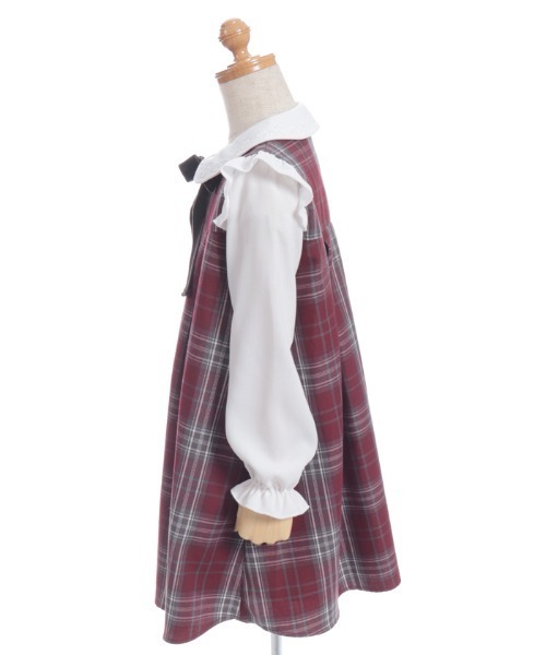 axes femme(アクシーズファム)の「タータンチェックワンピース(ワンピース・キッズ・ミント/ワイン・MEDIUM/LARGE/X-LARGE)」の4枚目の写真