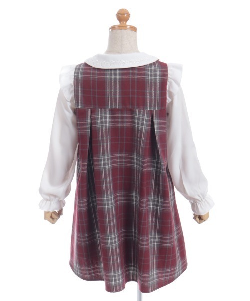 axes femme(アクシーズファム)の「タータンチェックワンピース(ワンピース・キッズ・ミント/ワイン・MEDIUM/LARGE/X-LARGE)」の5枚目の写真