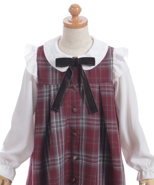 axes femme(アクシーズファム)の「タータンチェックワンピース(ワンピース・キッズ・ミント/ワイン・MEDIUM/LARGE/X-LARGE)」の6枚目の写真
