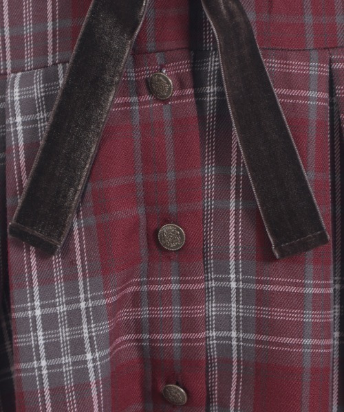 axes femme(アクシーズファム)の「タータンチェックワンピース(ワンピース・キッズ・ミント/ワイン・MEDIUM/LARGE/X-LARGE)」の8枚目の写真