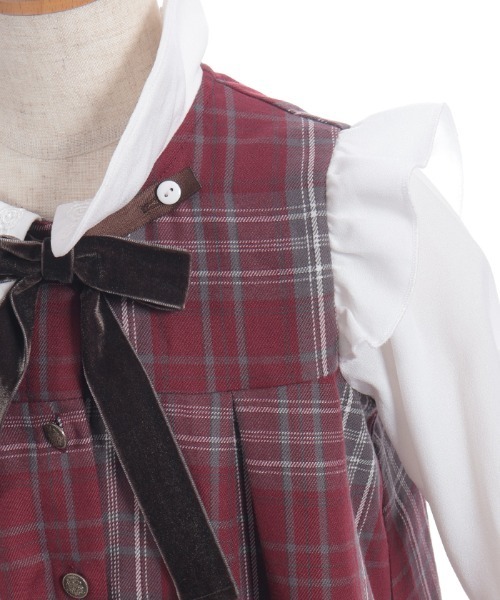 axes femme(アクシーズファム)の「タータンチェックワンピース(ワンピース・キッズ・ミント/ワイン・MEDIUM/LARGE/X-LARGE)」の9枚目の写真