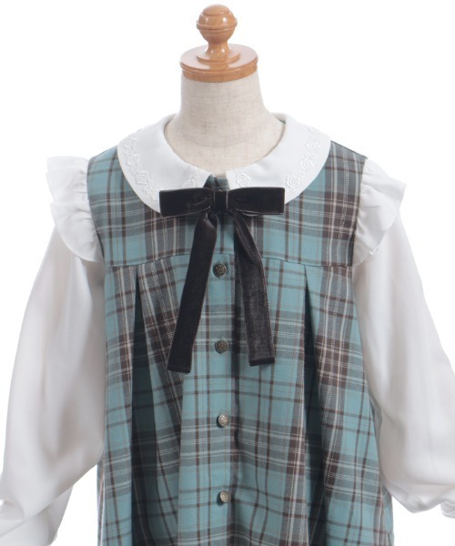 axes femme(アクシーズファム)の「タータンチェックワンピース(ワンピース・キッズ・ミント/ワイン・MEDIUM/LARGE/X-LARGE)」の16枚目の写真