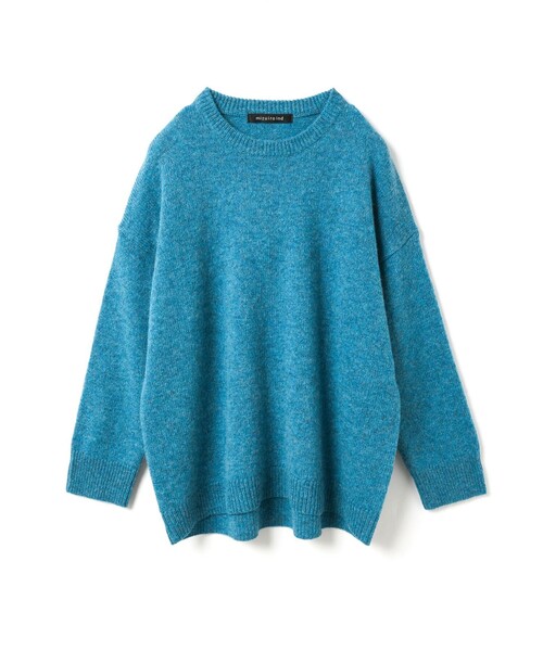 mizuiroind（ミズイロインド）の「mizuiro ind MG/クルーネックワイドプルオーバー（ニット/セーター・レディース・チャコールグレー/ブルー/ブラック/キナリ・FREE）」の4枚目の写真