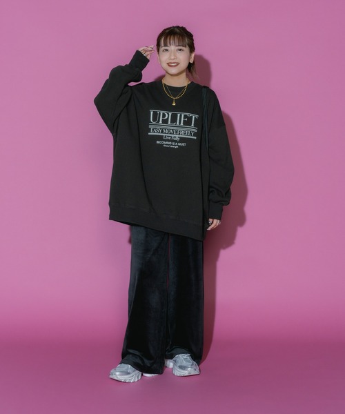 JEANASIS（ジーナシス）の「【MIKU企画】リラックスベロアパンツ/599697（その他パンツ・レディース・ホワイト系その他/ブラック/グレー系その他・FREE）」の14枚目の写真