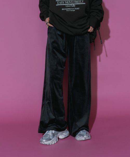 JEANASIS（ジーナシス）の「【MIKU企画】リラックスベロアパンツ/599697（その他パンツ・レディース・ホワイト系その他/ブラック/グレー系その他・FREE）」の17枚目の写真