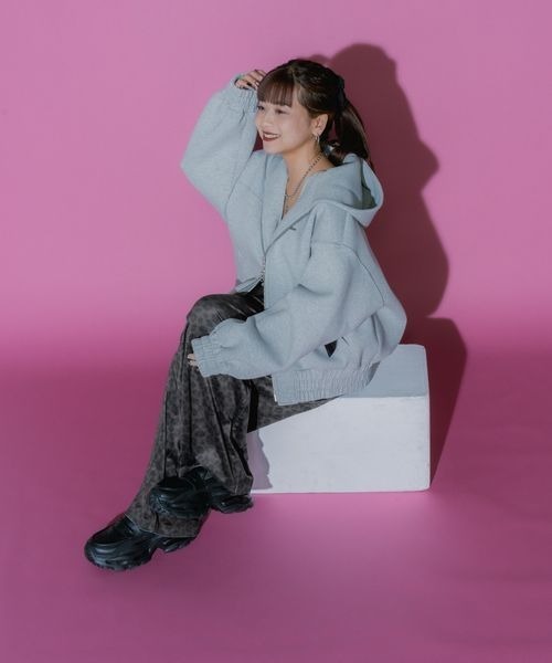 JEANASIS（ジーナシス）の「【MIKU企画】リラックスベロアパンツ/599697（その他パンツ・レディース・ホワイト系その他/ブラック/グレー系その他・FREE）」の22枚目の写真