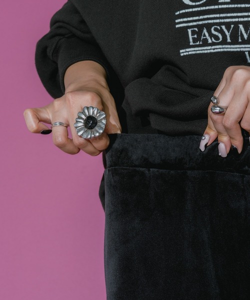 JEANASIS（ジーナシス）の「【MIKU企画】リラックスベロアパンツ/599697（その他パンツ・レディース・ホワイト系その他/ブラック/グレー系その他・FREE）」の13枚目の写真