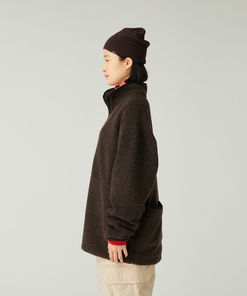 Snow Peak（スノーピーク）の「Snow Peak / Recycled Wool Boa Pullover  リサイクルウールボアプルオーバー（パーカー・メンズ・オレンジ/ダークブラウン・M/L/XL/1/S）」の5枚目の写真