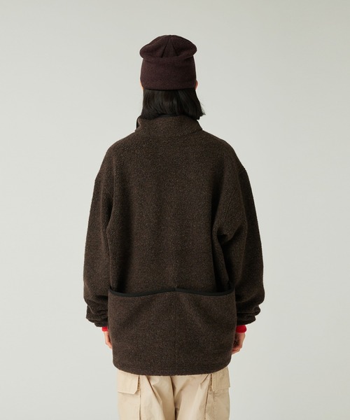Snow Peak（スノーピーク）の「Snow Peak / Recycled Wool Boa Pullover  リサイクルウールボアプルオーバー（パーカー・メンズ・オレンジ/ダークブラウン・M/L/XL/1/S）」の6枚目の写真