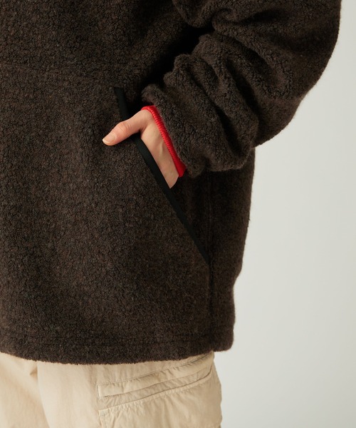 Snow Peak（スノーピーク）の「Snow Peak / Recycled Wool Boa Pullover  リサイクルウールボアプルオーバー（パーカー・メンズ・オレンジ/ダークブラウン・M/L/XL/1/S）」の9枚目の写真