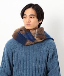 COMME CA ISM | ブークレ チェック柄 マフラー(マフラー)