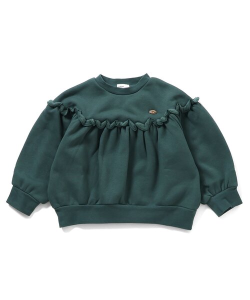 Seraph（セラフ）の「【ジュニア対応】裏シャギーフリルトレーナー（スウェット・キッズ・グリーン/レッド/ベージュ・130/140/90/100/110/120/80）」の3枚目の写真