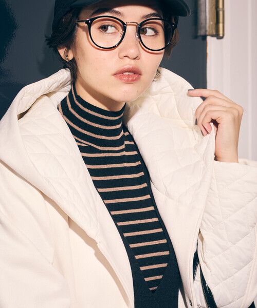 COMME CA ISM（コムサイズム）の「【ウォッシャブル】ベーシック ボーダー ハイネックニット（ニット/セーター・レディース・ブラック系/ホワイト系・LARGE/MEDIUM）」の5枚目の写真