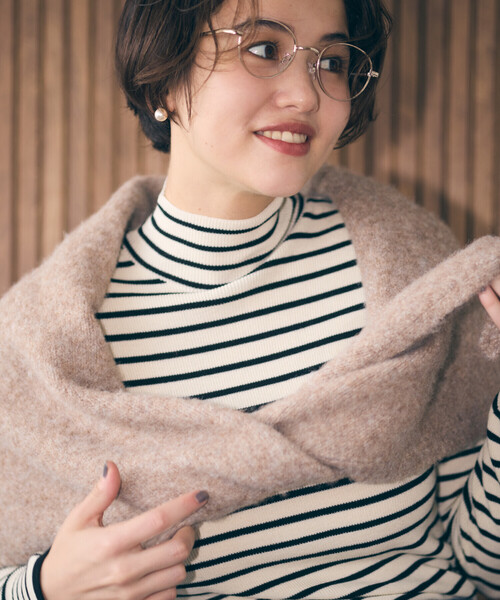 COMME CA ISM（コムサイズム）の「【ウォッシャブル】ベーシック ボーダー ハイネックニット（ニット/セーター・レディース・ブラック系/ホワイト系・LARGE/MEDIUM）」の6枚目の写真