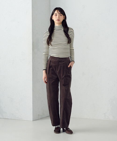 COMME CA ISM（コムサイズム）の「【ウォッシャブル】ベーシック ボーダー ハイネックニット（ニット/セーター・レディース・ブラック系/ホワイト系・LARGE/MEDIUM）」の8枚目の写真