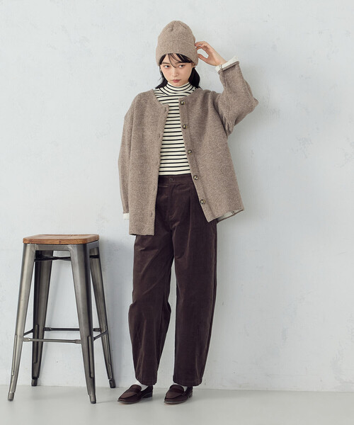 COMME CA ISM（コムサイズム）の「【ウォッシャブル】ベーシック ボーダー ハイネックニット（ニット/セーター・レディース・ブラック系/ホワイト系・LARGE/MEDIUM）」の11枚目の写真