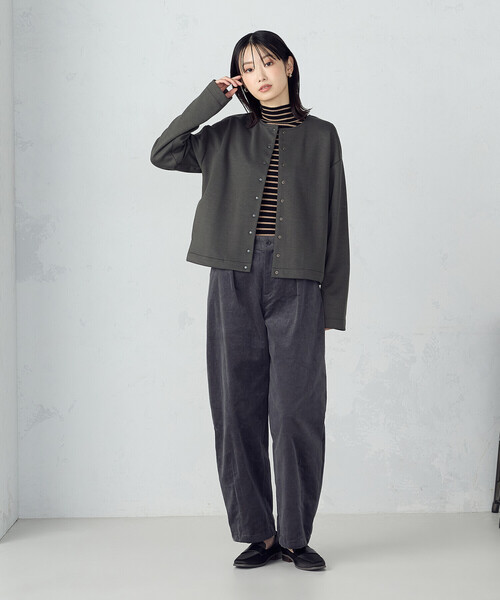 COMME CA ISM（コムサイズム）の「【ウォッシャブル】ベーシック ボーダー ハイネックニット（ニット/セーター・レディース・ブラック系/ホワイト系・LARGE/MEDIUM）」の13枚目の写真