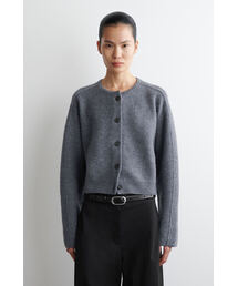 COS グレー クルーネックカーディガン zz-1251091_08-228-1010010-1.