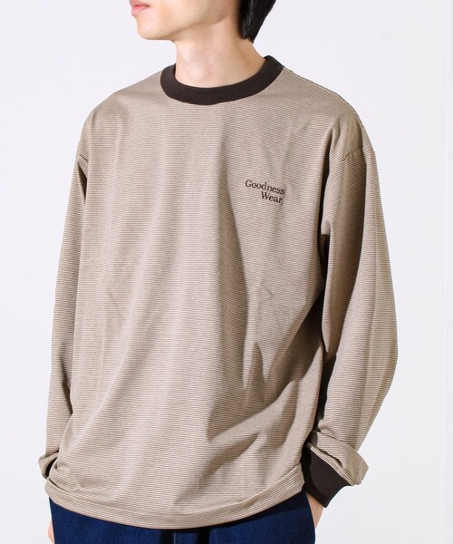 GLOSTER(グロスター)の「【機能素材】PERFECTEX 天竺 GOODNESS ロンT(Tシャツ/カットソー・メンズ・ホワイト系その他4/ベージュ系その他3/ブラック系その他3・S/M/L)」の1枚目の写真