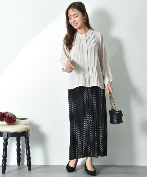 INTERPLANET（インタープラネット）の「【UV・接触冷感】ポーラピンタックブラウス（シャツ/ブラウス・レディース・ベージュ/オフホワイト/ブラック・FREE）」の21枚目の写真