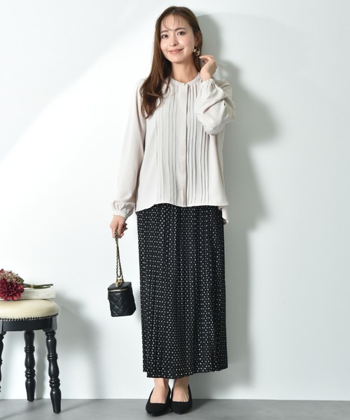 INTERPLANET（インタープラネット）の「【UV・接触冷感】ポーラピンタックブラウス（シャツ/ブラウス・レディース・ベージュ/オフホワイト/ブラック・FREE）」の19枚目の写真