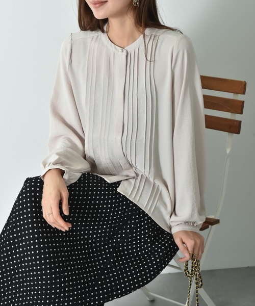 INTERPLANET（インタープラネット）の「【UV・接触冷感】ポーラピンタックブラウス（シャツ/ブラウス・レディース・ベージュ/オフホワイト/ブラック・FREE）」の17枚目の写真