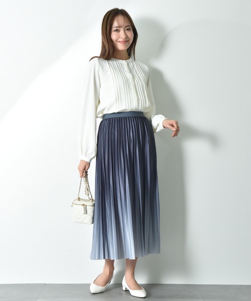 INTERPLANET（インタープラネット）の「【UV・接触冷感】ポーラピンタックブラウス（シャツ/ブラウス・レディース・ベージュ/オフホワイト/ブラック・FREE）」の13枚目の写真