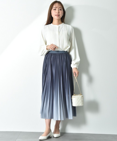 INTERPLANET（インタープラネット）の「【UV・接触冷感】ポーラピンタックブラウス（シャツ/ブラウス・レディース・ベージュ/オフホワイト/ブラック・FREE）」の12枚目の写真