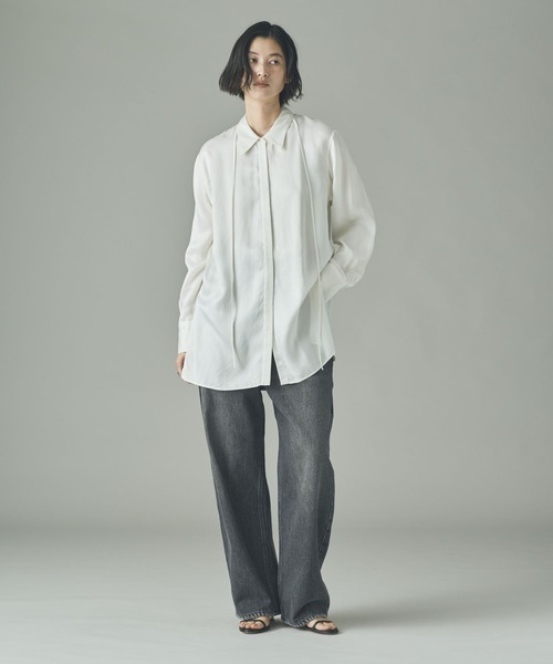 Curensology(カレンソロジー)/キュプラサテンシャツ（シャツ/ブラウス