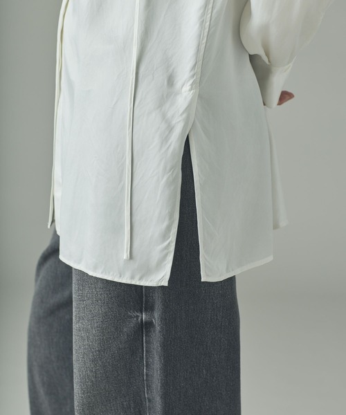 Curensology(カレンソロジー)/キュプラサテンシャツ（シャツ/ブラウス