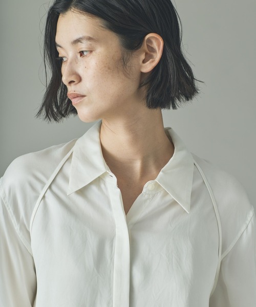 Curensology(カレンソロジー)の「Curensology(カレンソロジー)/キュプラサテンシャツ(シャツ/ブラウス・レディース・ブラック/ホワイト・FREE)」の18枚目の写真