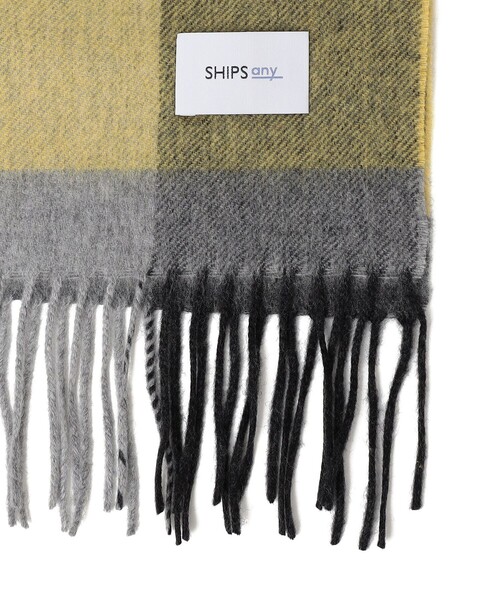 セール】SHIPS any: ウール/カシミヤ チェック マフラー（マフラー