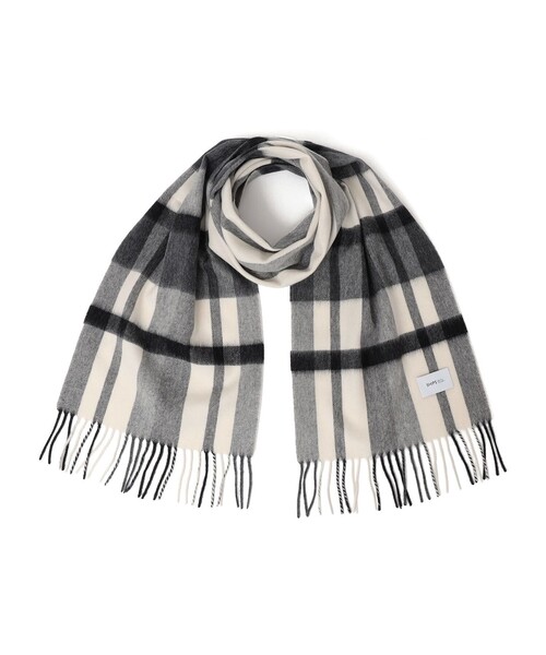 【未使用】　カシミヤ　チェック柄　マフラー SHIPS セール】SHIPS any: ウール/カシミヤ チェック マフラー（マフラー