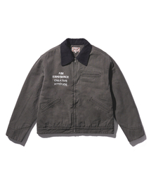 AECA VINTAGE PIGMENT WORK JACKET-BROWN