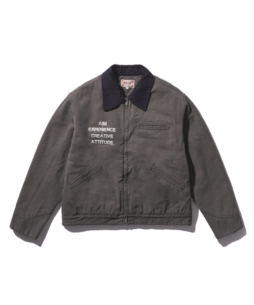 AECA VINTAGE PIGMENT WORK JACKET-BROWN