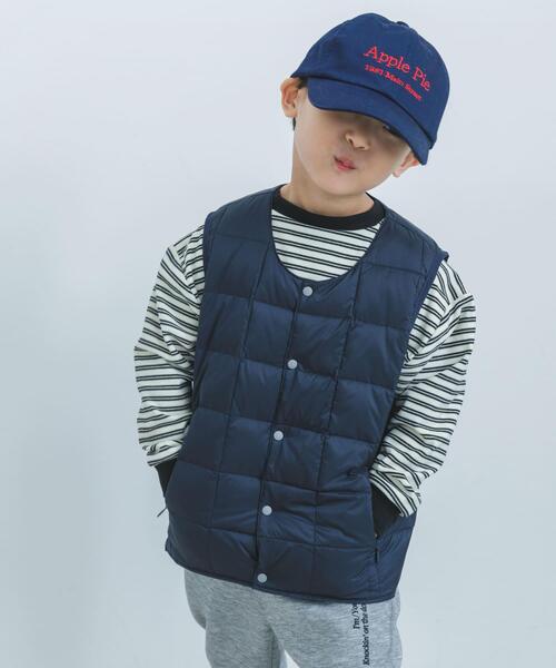 TAION（タイオン）の「TAION　CREWNECK BUTTON DOWN VEST(KIDS)（その他アウター・キッズ・カモフラージュ/ネイビー/ライトブルー/ライトベージュ・120/150/140/130）」の4枚目の写真