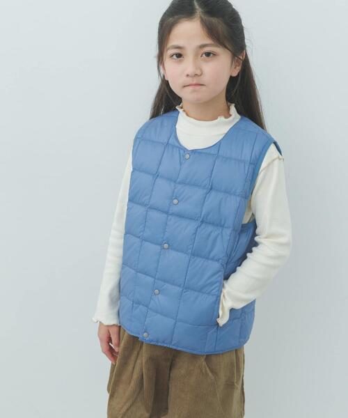 TAION（タイオン）の「TAION　CREWNECK BUTTON DOWN VEST(KIDS)（その他アウター・キッズ・カモフラージュ/ネイビー/ライトブルー/ライトベージュ・120/150/140/130）」の3枚目の写真