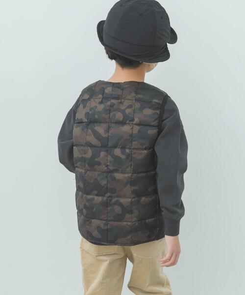 TAION（タイオン）の「TAION　CREWNECK BUTTON DOWN VEST(KIDS)（その他アウター・キッズ・カモフラージュ/ネイビー/ライトブルー/ライトベージュ・120/150/140/130）」の6枚目の写真