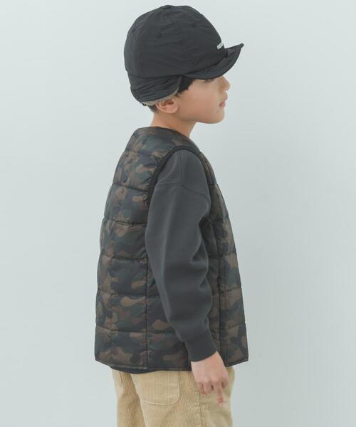 TAION（タイオン）の「TAION　CREWNECK BUTTON DOWN VEST(KIDS)（その他アウター・キッズ・カモフラージュ/ネイビー/ライトブルー/ライトベージュ・120/150/140/130）」の7枚目の写真
