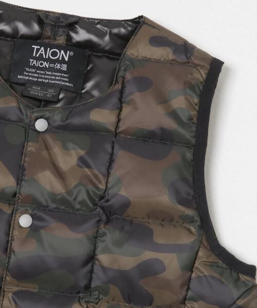 TAION（タイオン）の「TAION　CREWNECK BUTTON DOWN VEST(KIDS)（その他アウター・キッズ・カモフラージュ/ネイビー/ライトブルー/ライトベージュ・120/150/140/130）」の10枚目の写真