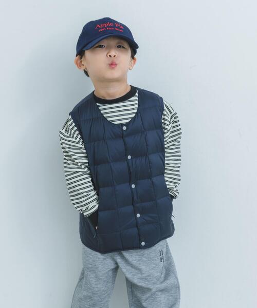 TAION（タイオン）の「TAION　CREWNECK BUTTON DOWN VEST(KIDS)（その他アウター・キッズ・カモフラージュ/ネイビー/ライトブルー/ライトベージュ・120/150/140/130）」の12枚目の写真