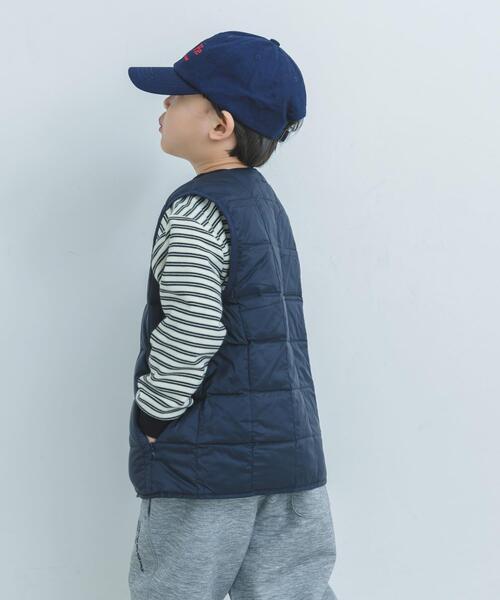 TAION（タイオン）の「TAION　CREWNECK BUTTON DOWN VEST(KIDS)（その他アウター・キッズ・カモフラージュ/ネイビー/ライトブルー/ライトベージュ・120/150/140/130）」の14枚目の写真