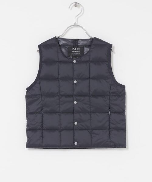 TAION（タイオン）の「TAION　CREWNECK BUTTON DOWN VEST(KIDS)（その他アウター・キッズ・カモフラージュ/ネイビー/ライトブルー/ライトベージュ・120/150/140/130）」の20枚目の写真
