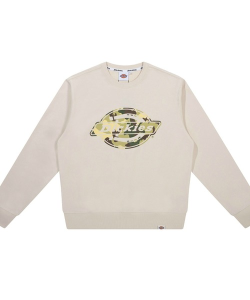 Dickies(ディッキーズ)の「フレンチ テリー フロックプリントロゴ クルーネック(スウェット・メンズ・ブラウン/オフホワイト/ブラック・MEDIUM/LARGE/X-LARGE)」の2枚目の写真