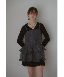 CANCAN LAYERED ONEPIECE_DOT BLACK