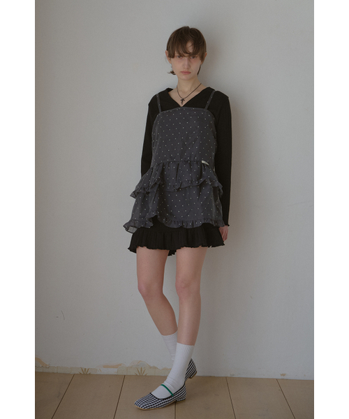 LETERIE(レテリー)の「CANCAN LAYERED ONEPIECE_DOT BLACK(ワンピース・レディース・ブラック・FREE)」の2枚目の写真
